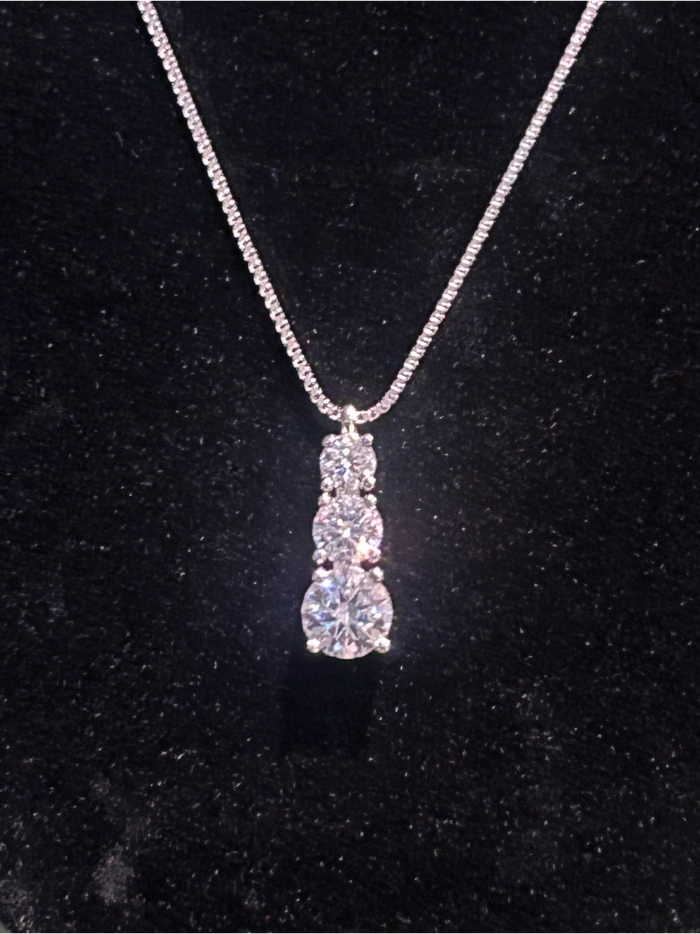Sterling Silver Diamond/Moissanite Accent Pendant Necklace